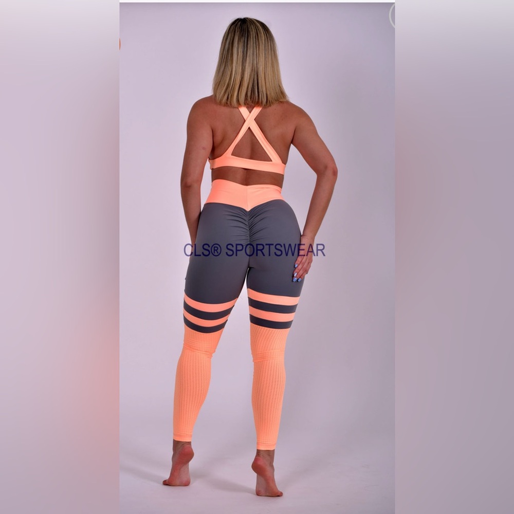 CLS Peach Stripped Leggings